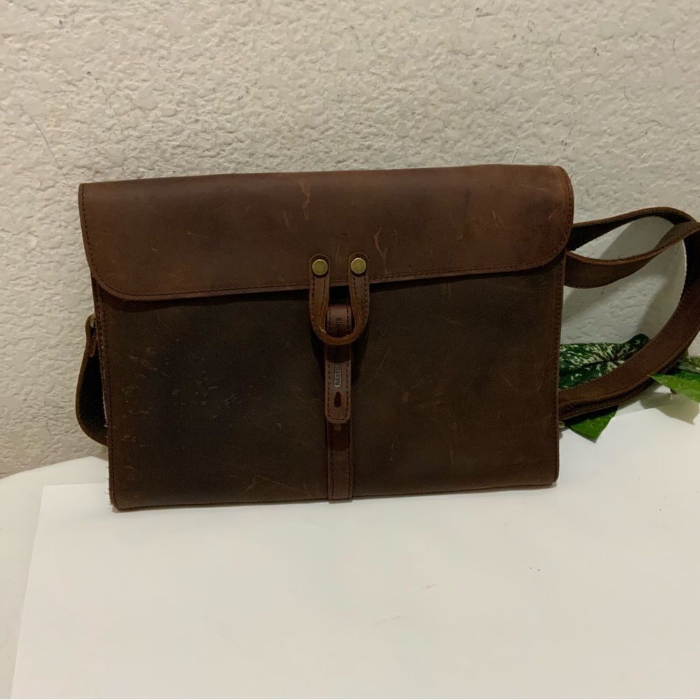 Baseballism Mae Brown Glove Leather Messenger Crossbody Shoulder Bag Clutch
